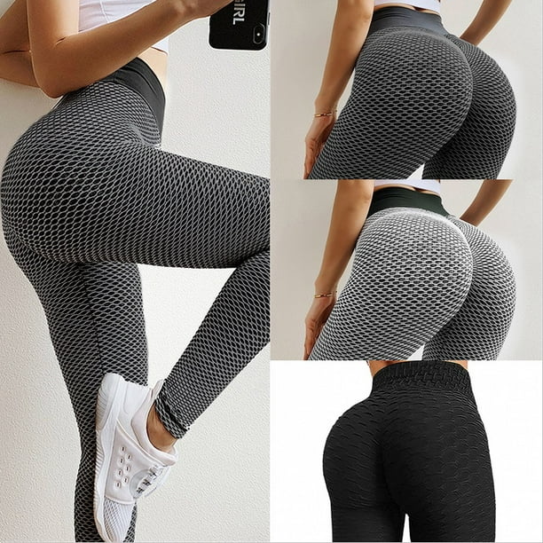 Women High Waist Yoga Pants Anti-Cellulite Leggings Bum Butt Lift Sports  Gym Hot
