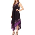 thumbnail image 3 of Sakkas Sundari Caftan Tank Dress / Cover Up - Purple - One Size, 3 of 4
