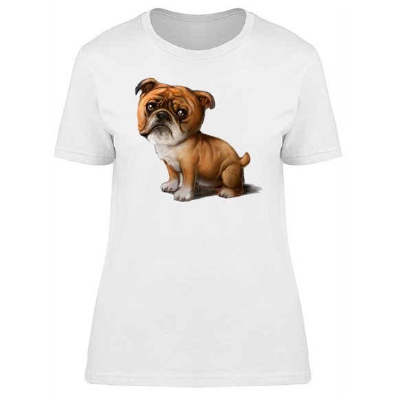 Baby Bulldog With Big Head T-Shirt Women -Image by Shutterstock, Female Small