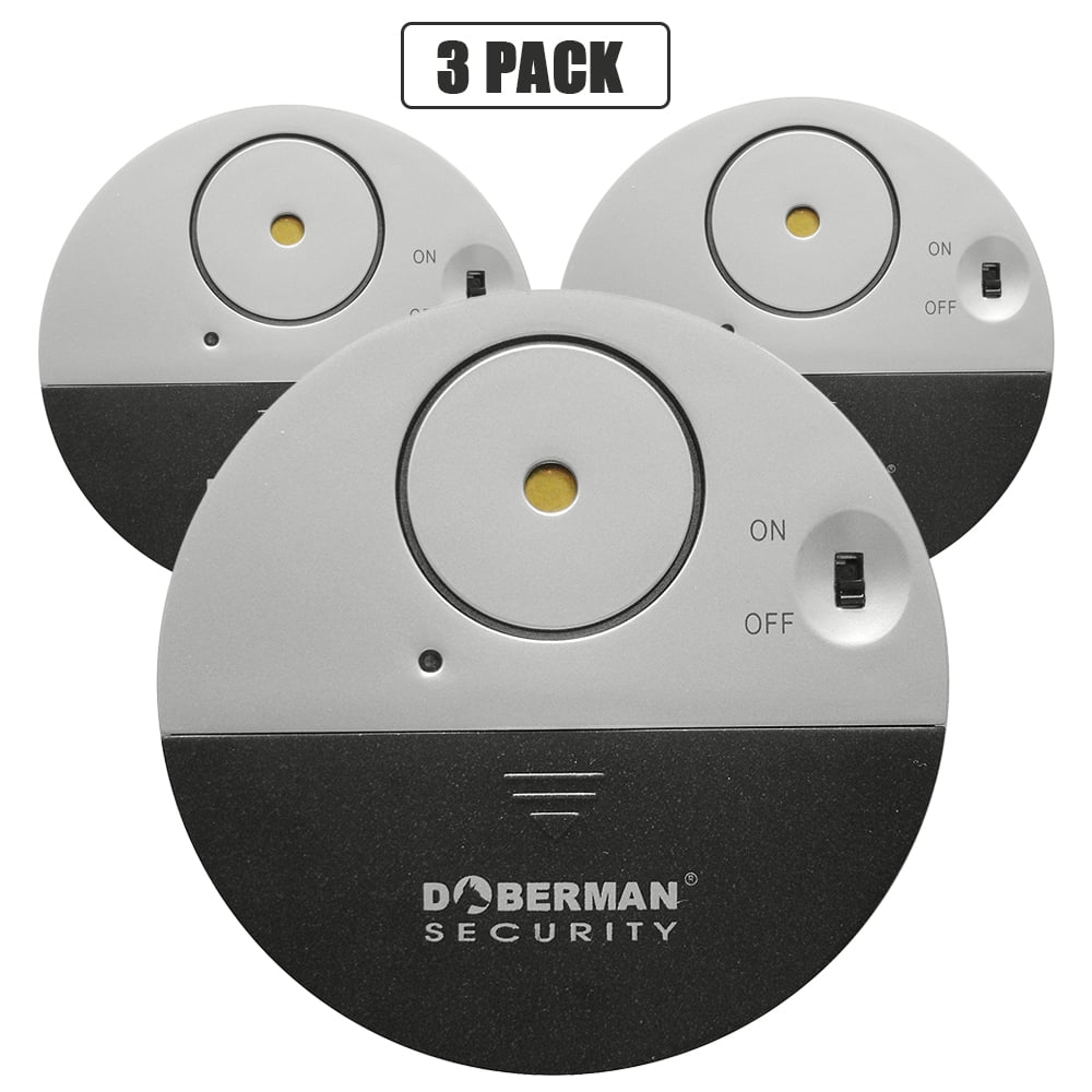 DOBERMAN SECURITY 100dB Wireless Door Window Alarm Vibration Sensor Home Office 