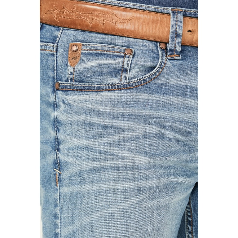 Moonshine Spirit Men's Legend Light Wash Slim Straight