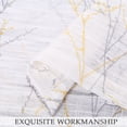 thumbnail image 6 of 2 Pcs Semi-Sheer Tier Curtains, Tree Branches Pattern Printed Rod Pocket Cafe Voile Curtain, 6 of 8