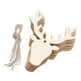 thumbnail image 1 of Rongfmy 10pcs Bois Inachevé Animaux Tranches Découpe Pendentif Mariage Décor Cerf, 1 of 9