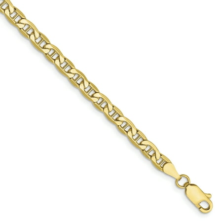 10k Yellow Gold 4.1mm Link Anchor Necklace Chain Pendant Charm Gifts For Women For Her