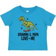 thumbnail image 3 of Inktastic Grammy and Papa Love Me Dinosaur Grandson Boys Toddler T-Shirt, 3 of 5