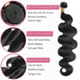 thumbnail image 3 of SINGLE BEST 10A Grade Human Hair Bundles 100% Unprocessed Brazilian Virgin Body Wave Wig 18 Inch (Single Bundle) C80, 3 of 3