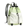 thumbnail image 3 of Mochila con cordón para bádminton, mochila multifuncional de día, bolsa grande para raquetas, pelotas, accesorios, gimnasio, viajes, senderismo. Verde claro, 3 of 8