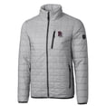 thumbnail image 2 of Men's Cutter & Buck Gray Round Rock Express Rainier PrimaLoft Big & Tall Eco Insulated Full-Zip Puffer Jacket, 2 of 3