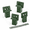 Green-4, variant on Black 4 Pack High-Strength Steel Angle Brackets For Deer Stands, Blinds And Tree Houses