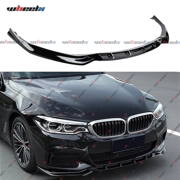 Front Bumper Lip Compatible with BMW G30/G31/G38 5 Series With M Sport Bumper Only 2017-2020, Air Dam Fit for 530i 540i 550i Lower Chin Splitter 4 Door Sedan Protection Body Kit (Glossy Black)