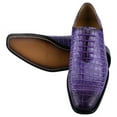thumbnail image 2 of LIBERTYZENO Men Genuine Leather Formal Lace Up Oxford Dress Shoes, Purple, 2 of 5