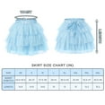 thumbnail image 4 of Littleforbig Women's Mesh Tulle Puffy Petticoat Tutu Ballet Bubble Short Ballerina Skirt L Blue, 4 of 10