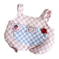 thumbnail image 4 of Monos de muñeca para niña, disfraces para regalo de cumpleaños de niños, adorables accesorios para fotos, ropa para muñecas, pantalones con tirantes Azul, 4 of 8