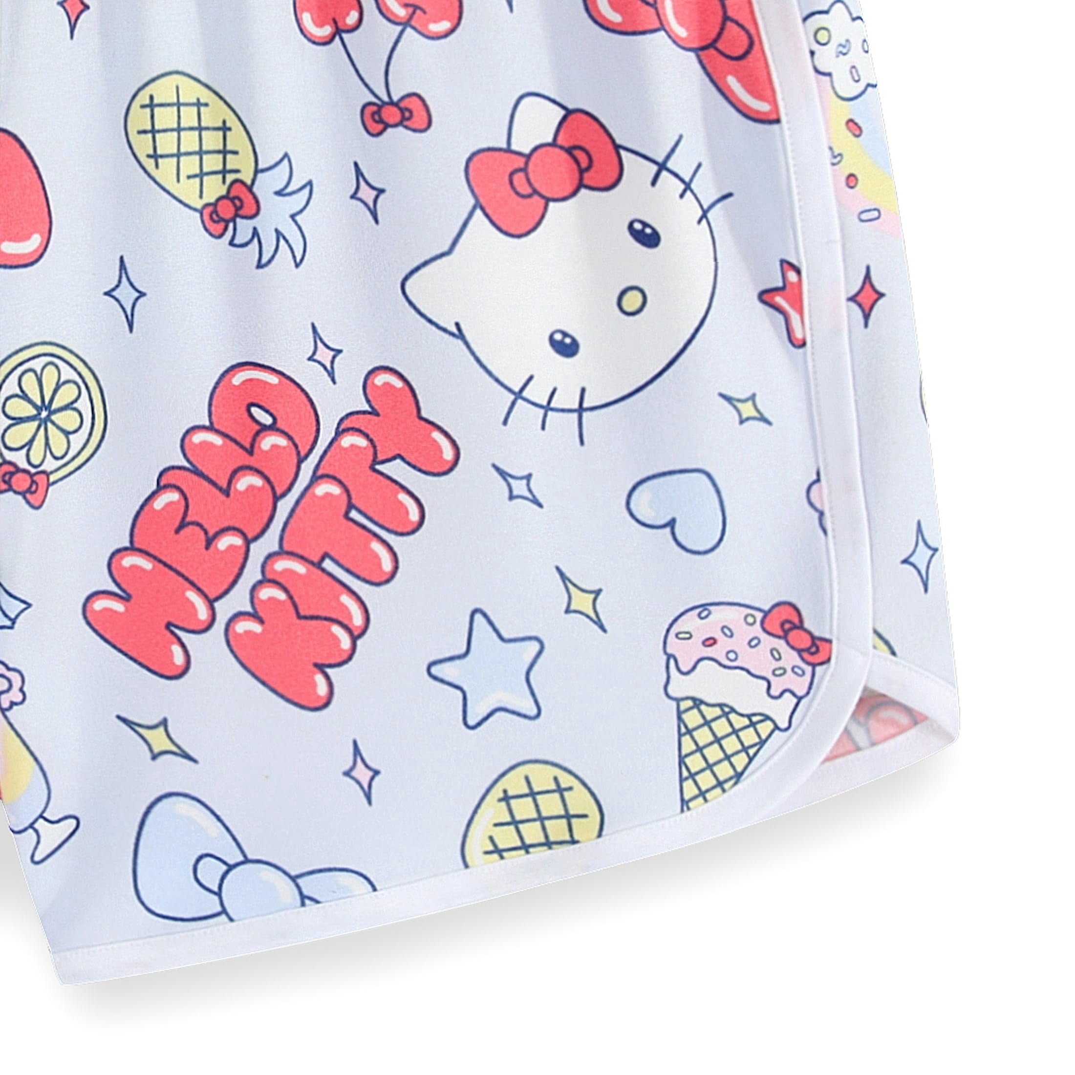 Hello Kitty Sanrio Mix and Match Outfit Set with 2 Tops, Legging Pants and Shorts (Girls), 4 Piece Set, Sizes 4-12