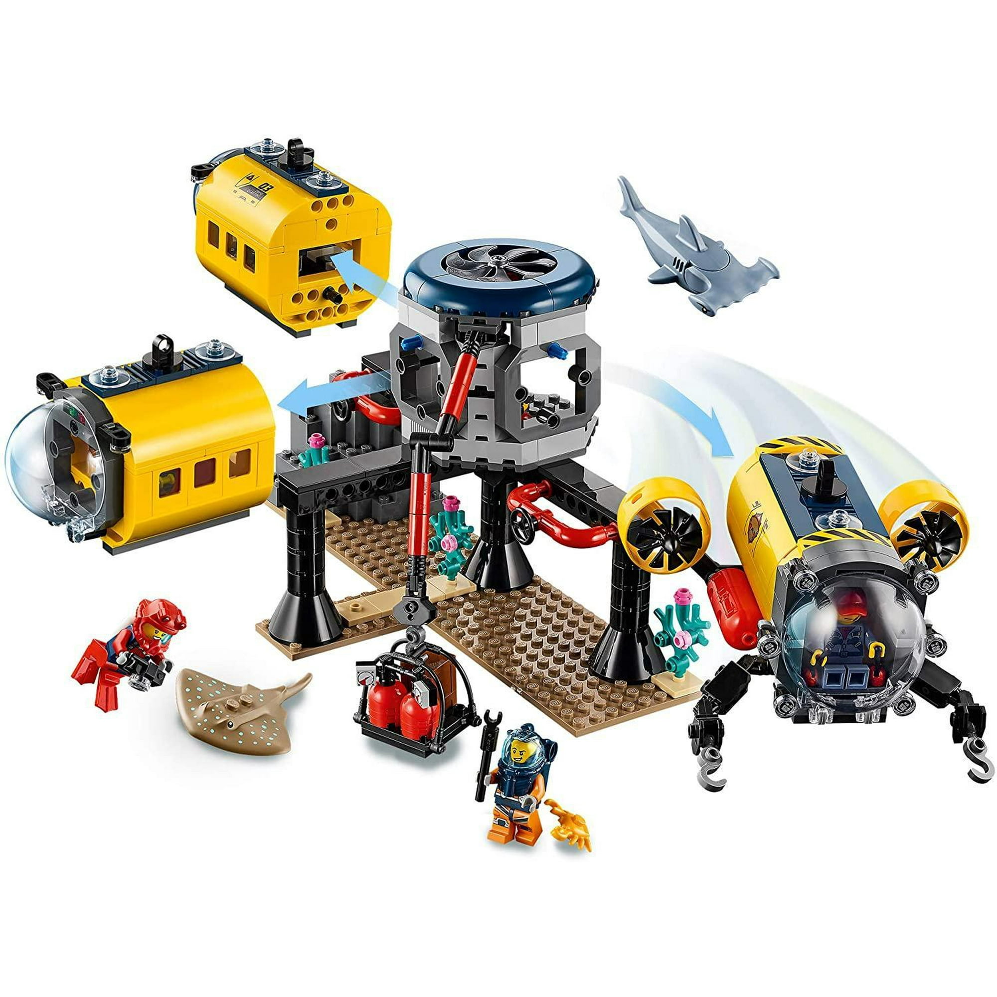 LEGO City 60265 Ocean Exploration Base 497 Piece Building Set with 5 Minifigures Walmart