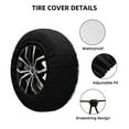 thumbnail image 2 of Pofeuu colorful snow board Print Spare Tire Wheel Cover for Car Truck SUV Camper Universal Fit Spare Tire Cover RV Spare Tire Covers-14 inch, 2 of 6