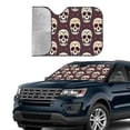 thumbnail image 4 of Bingfone funny Skull star Car Windshield Sun Shade Protector Keep Your Vehicle Cool Sun Shield Visor Cover Foldable for Car Truck SUV-Small, 4 of 8