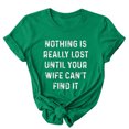 thumbnail image 6 of Penkiiy Trendy Women's Funny Letter Print T-Shirt | Summer Casual Comfort & Fashion Staple M Green, 6 of 9