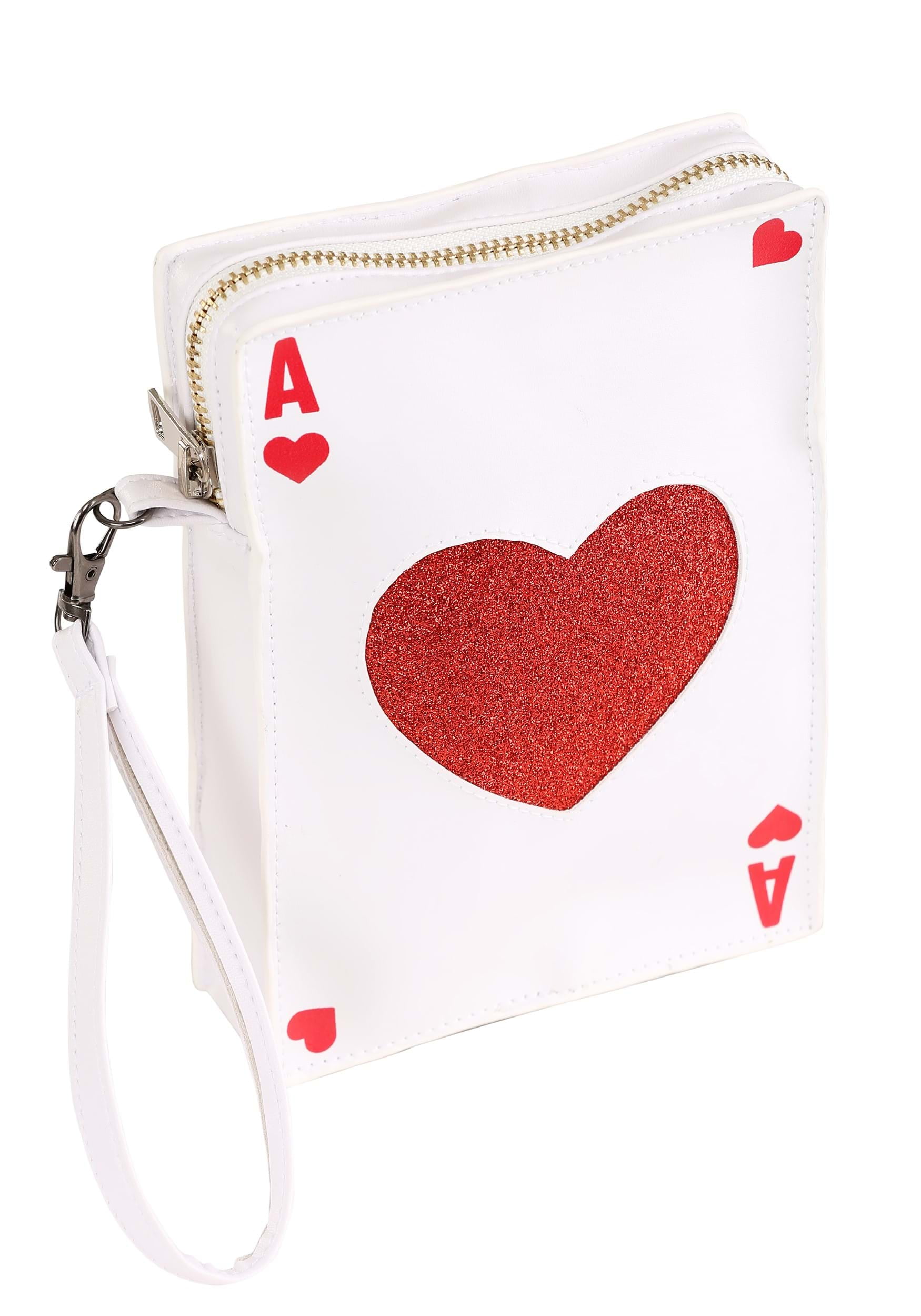 Women's Holder of Hearts Faux Leather Heart Shaped Purse in White