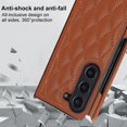thumbnail image 3 of ELEHOLD for Samsung Galaxy Z Fold7 Case,Women Luxury PU Leather Ultra Slim Anti-Drop Protection Cover All-Inclusive Shockproof  New Case for Samsung Galaxy Z Fold7,Brown, 3 of 7