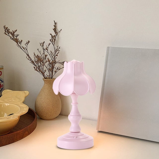 Lámpara de Mesa Recargable Por Usb | Mini Luz Led de Noche | Lámpara de Noche para Dormitorio | Estilo Vintage | Iluminación Suave y Acogedora | Decoración Portátil para Dormitorio | Ideal para Espac