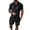 Black, variant on AJZIOJIRO Men's Summer Casual T-Shirts Shorts Set Short Sleeve Cotton Shirt Tops Pants Set M-2XL