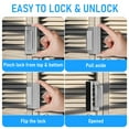 thumbnail image 3 of Lumiadot 2Pack Home Security Door Reinforcement Lock Childproof, Add High Security to Home Prevent Unauthorized Entry, Aluminum Construction Finish, Silver, 3 of 7