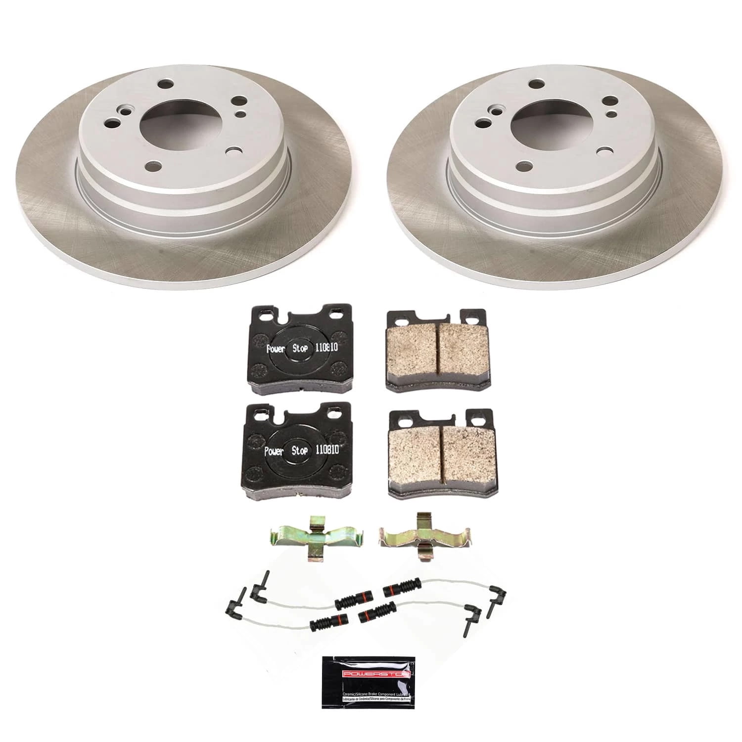 PowerStop Rear Semi-Coated Rotor and Low-Dust Ceramic Brake Pad Kit SC6333