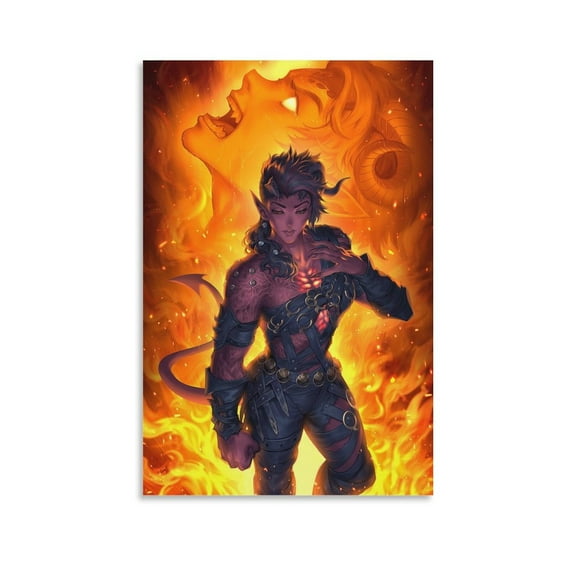 Karlach Baldur's Gate 3 Poster Picture Print Canvas Poster Wall Paint Art Posters Decor Modern Home Artworks Gift 24x36inch(60x90cm)