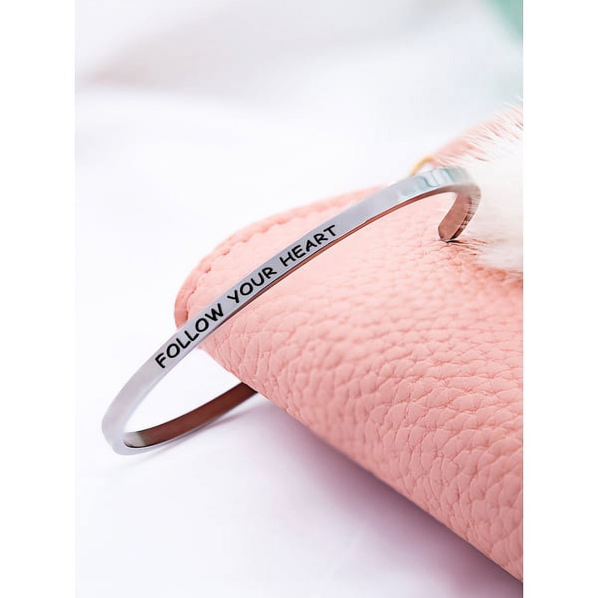 Stainless Steel 8-inch Saying Bracelet