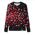 thumbnail image 5 of Valentine's Day Women's Funny Love Heart Graphic Shirt Casual Long Sleeve Pullover Top Trendy Crewneck Sweatshirt, 5 of 8