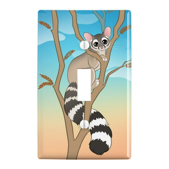 Ring-tailed Cat Plastic Wall Decor Toggle Light Switch Plate Cover