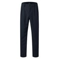 thumbnail image 5 of FINALGANG Mens Solid Color Pleated Slim Fit Chino Pants Mid Waisted Button Closure Casual Trousers For Business Casual Daily Wear Leisure Bottoms, 5 of 5