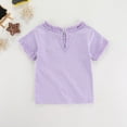 thumbnail image 3 of vdgthytj Baby Girls Summer T Shirts Toddler Kids Cute Ruffle Short Sleeve Crewneck Casual Tee Tops, 3 of 9