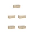 thumbnail image 2 of relayinert Paper Rattan Storage Basket - Durable And Convenient For Anywhere Wide Storage Container High-capacity Makeup Organizer Beige Large 36*26*15 5Set, 2 of 6