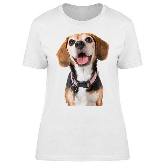 Cute Beagle Smiles T-Shirt Women -Image by Shutterstock, Female XX-Large