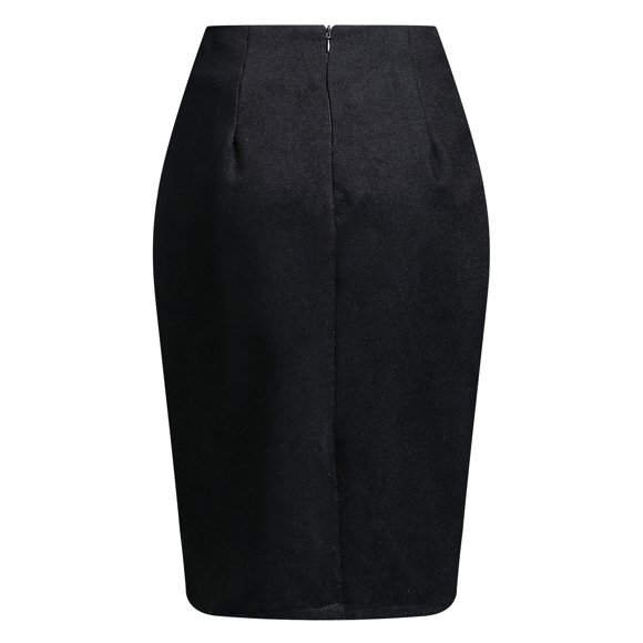Elvqul Womens Skirt Mini Skirt Elastic Waist Pencil Black High Waist Short Skirts for Juniors Summer