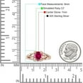 thumbnail image 7 of Round Split Shank Ring Ruby Cubic Zirconia Rose Tone 925 Sterling Silver, Size 5, 7 of 7