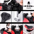 thumbnail image 4 of Soidarity Sillín de bicicleta reflectante a prueba de golpes asiento de bicicleta bicicleta de montaña ciclismo funda de asiento cojín Ciclismo negro rojo Soidarity HW4563-02B, 4 of 6