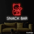 thumbnail image 3 of Craftnamesign Snack Bar Neon Sign, Cat Lover Gifts, Snack Shop Decor, 3 of 4