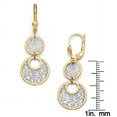 thumbnail image 2 of Primal Gold 14 Karat Yellow Gold with White Rhodium Polished and Textured Leverback Earrings, 2 of 4