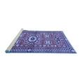 thumbnail image 2 of Ahgly Company Machine Washable Indoor Rectangle Persian Blue Traditional Area Rugs, 7' x 9', 2 of 4