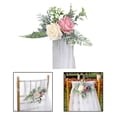 thumbnail image 4 of Arreglo floral para Respaldo de silla Yotijar Flores artificiales para boda decoración rosa amarillo claro, 4 of 10