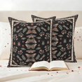 thumbnail image 3 of Green Boho Outdoor Waterproof Pillow Covers, Vintage Bohemia Botanical Butterflies Flowers Decorative Square Throw Pillowcase Sofa Cushion Sham for Patio/Couch/Chair, 20"x20" 2 Pack, 3 of 8