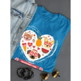 thumbnail image 3 of Valentine's Day Cute Pets  T-Shirt Women -Image by Shutterstock, Female XX-Large, 3 of 4