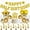 Gold, variant on Black Half Birthday Party Decorations for Boys Girls Kids Black 1/2 Half Way To One Cake Cupcake Toppers and Glitter Banner Confetti Balloons for 6 Months Birthday Supplies