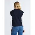 thumbnail image 5 of Free Assembly Women's Embellished V-Neck Cable Sweater Vest, Sizes XS-XXL, 5 of 7