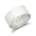 thumbnail image 3 of 925 Sterling Silver Italian Crafted 9mm Wide Smooth Flat Edged Wedding Band, Size 10 + Cleaning Cloth, 3 of 7