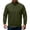Army Green, variant on Men Fleece Sweatshirts Full Zip Stand Neck Sweatshirt with Zipper Pockets Casual Long Sleeve Jackets for Men