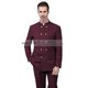 thumbnail image 1 of Trajes de estilo chino para hombre, traje de cuello alto, doble botonadura, 3 bolsillos reales, traje de boda ajustado (Blazer + Pantalones), 2 piezas, 1 of 5